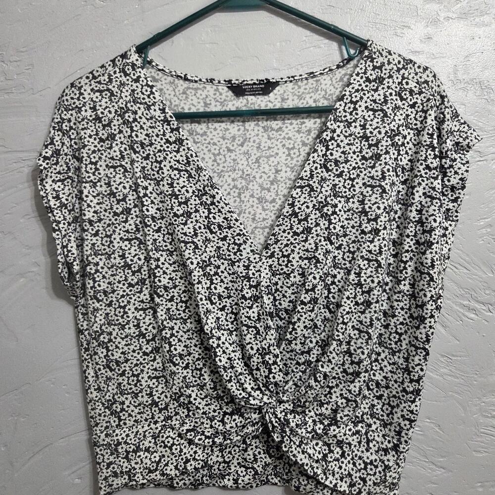 Lucky Brand Woman's Black and White Blouse size S